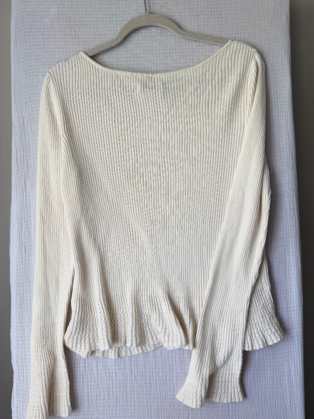 Tommy Bahama Off White Silk/Cotton Blend Sweater Sz X